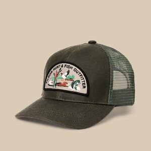 Filson Olive Green Hunt & Fish Trucker Hat